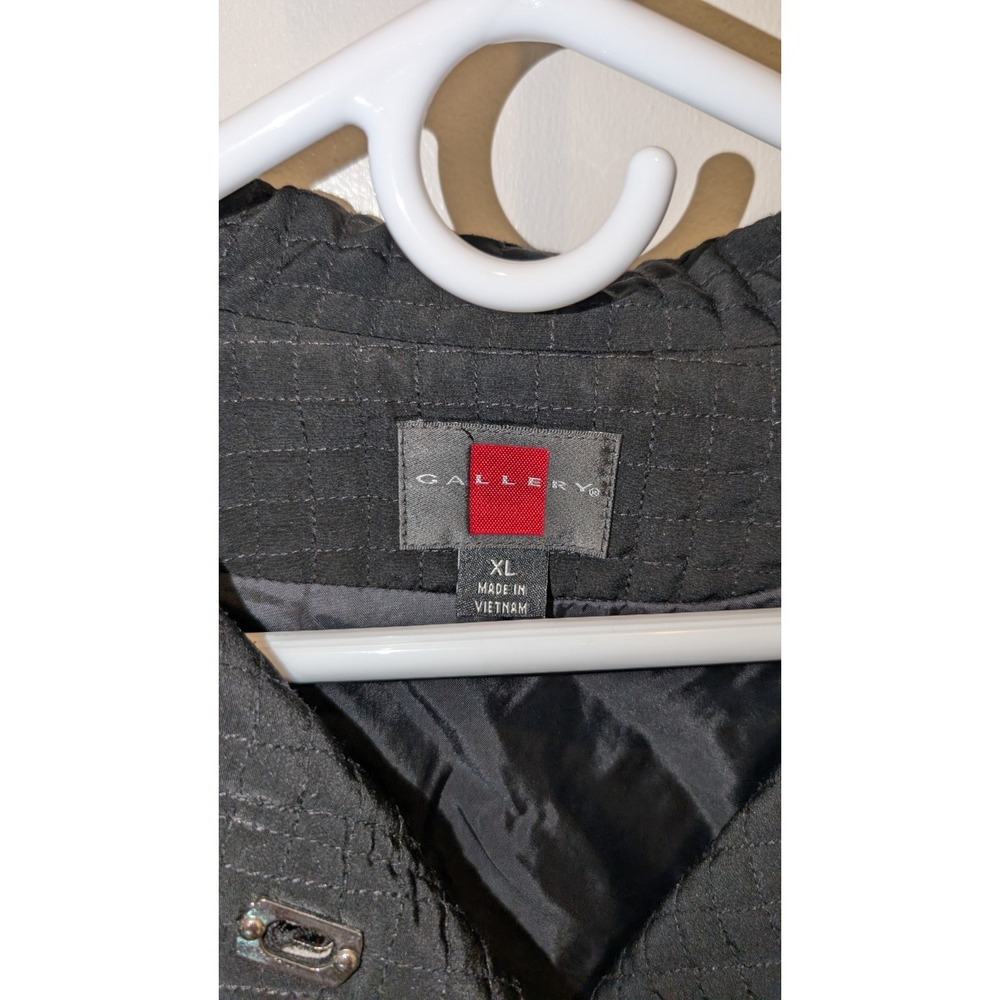 Gallery Black Quilted Jacket Women's XLarge - Picture 3 of 5